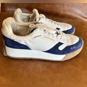 Sam Edelman Cream and Blue Athletic Shoes